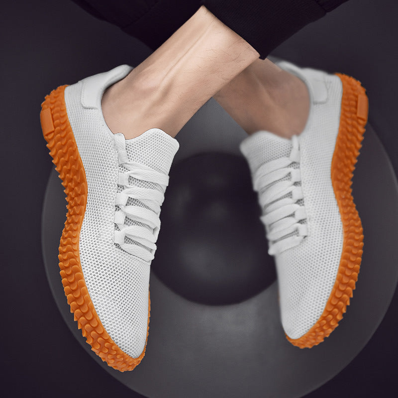 Spring and Summer Flying Woven Casual Shoes Large Men's Shoes Beathable Korean Forrest Gump Sneakers - BuzzMart