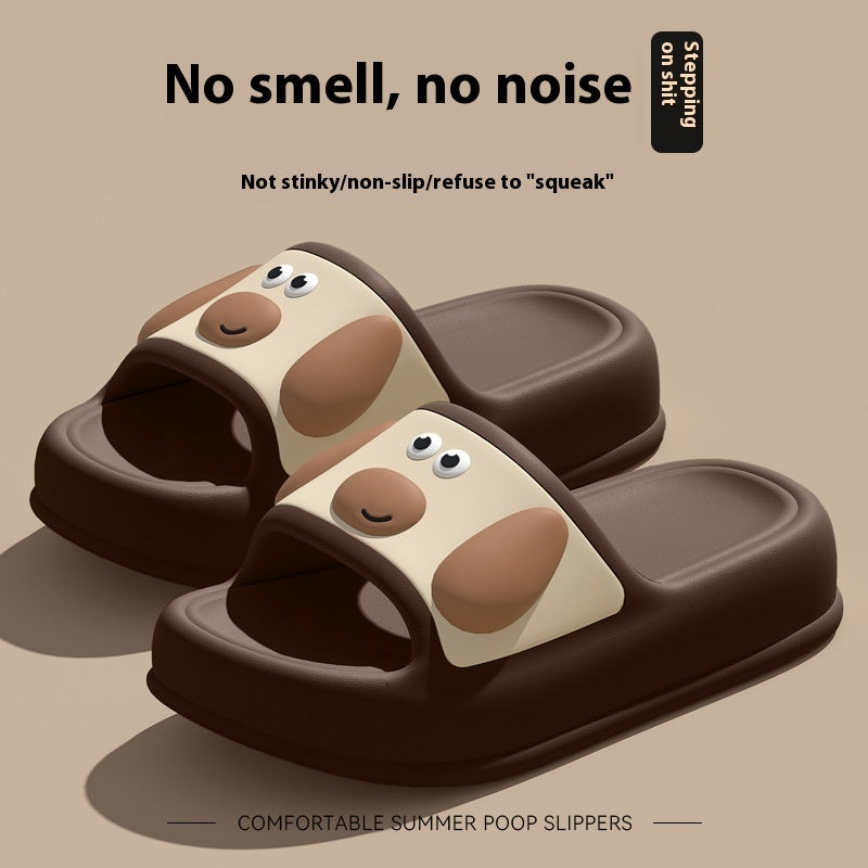 Cute Cartoon Dog Slippers Non-slip Floor Bathroom Slipper Summer Women's House Shoes - BuzzMart