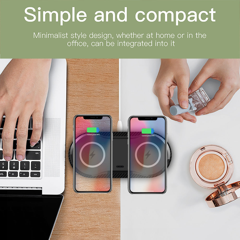 Wireless Charger Dual Mobile Phone Charger - BuzzMart