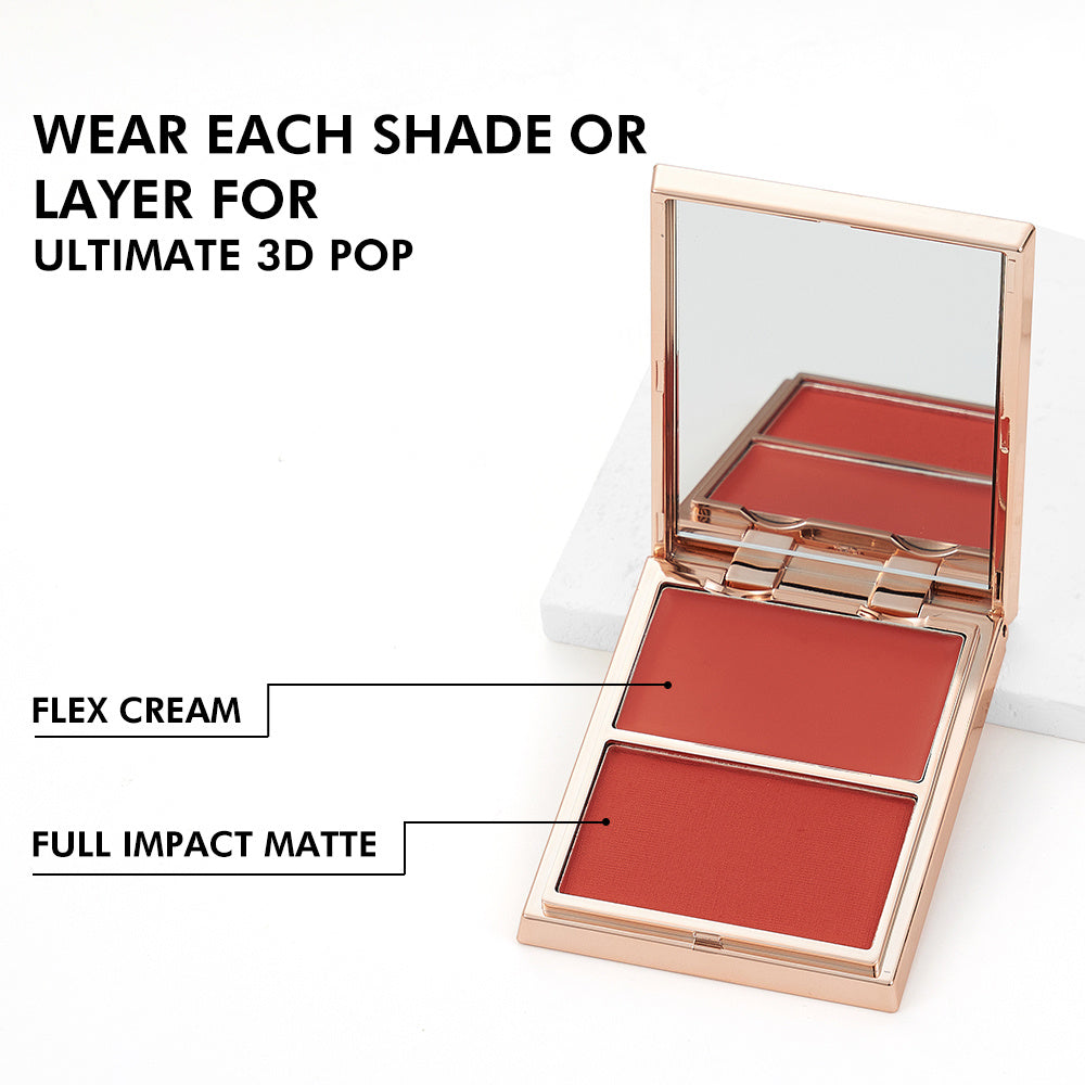 PHOFAY Double-Take Cream & Powder Blush Duo - BuzzMart