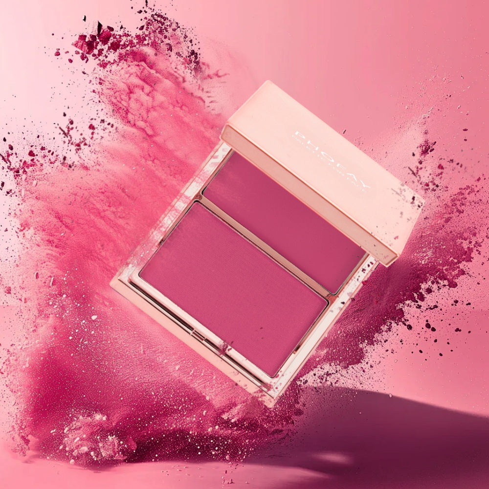 PHOFAY Double-Take Cream & Powder Blush Duo - BuzzMart