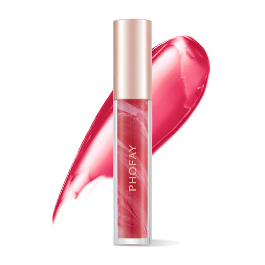 PHOFAY Rose Blooming Hydrating Lip Gloss - BuzzMart