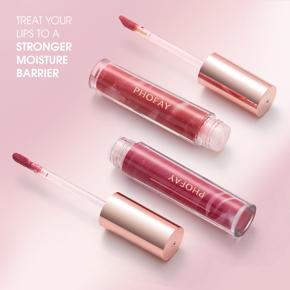 PHOFAY Rose Blooming Hydrating Lip Gloss - BuzzMart