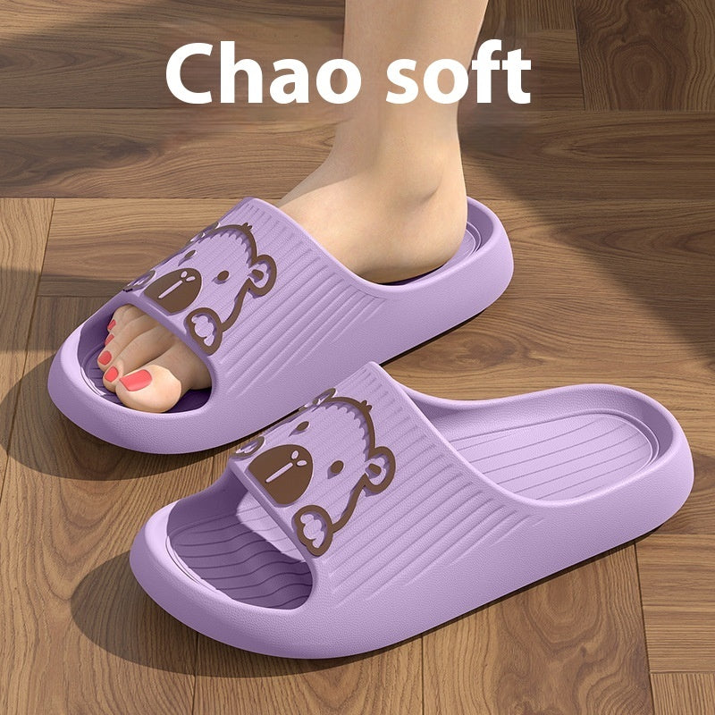 Cute Cartoon Dog Slippers Non-slip Floor Bathroom Slipper Summer Women's House Shoes - BuzzMart