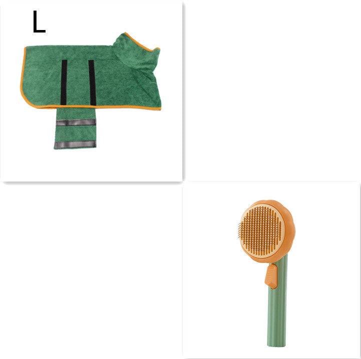 New Pet Cat Brush Hot Selling Hand-held Steel Wire Self-cleaning Comb Looper For Hair Removal - BuzzMart
