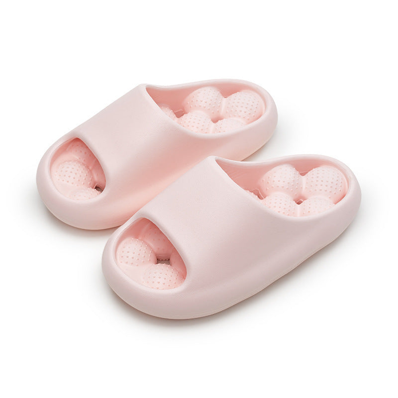 Ball Massage Sole Design Bathroom Slippers Women's House Shoes Indoor Non-Slip Floor Home Slippers Summer - BuzzMart