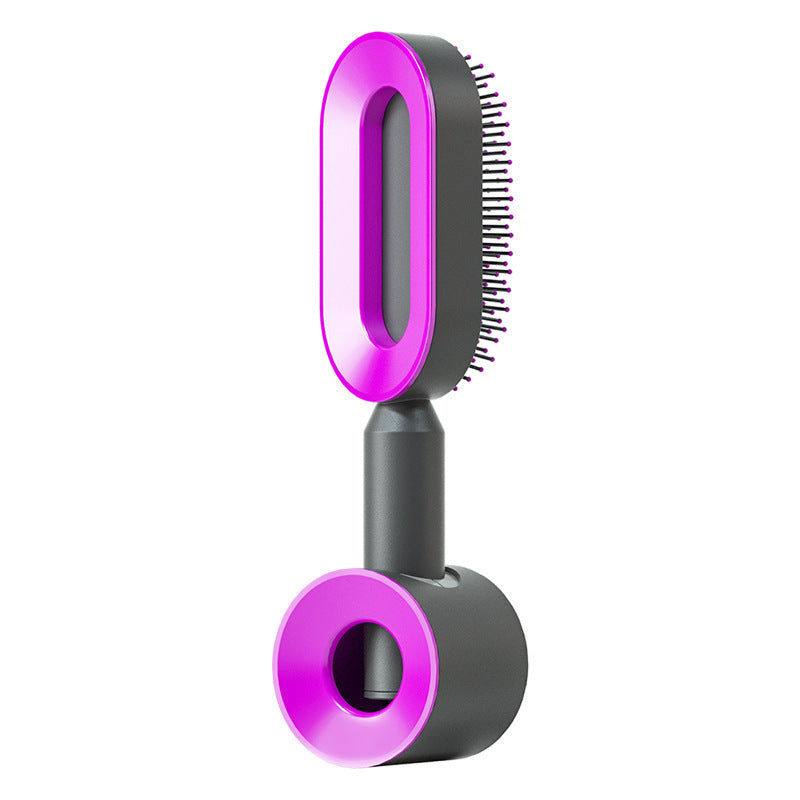 Self Cleaning Hair Brush For Women One-key Cleaning Hair Loss Airbag Massage Scalp Comb Anti-Static Hairbrush - BuzzMart