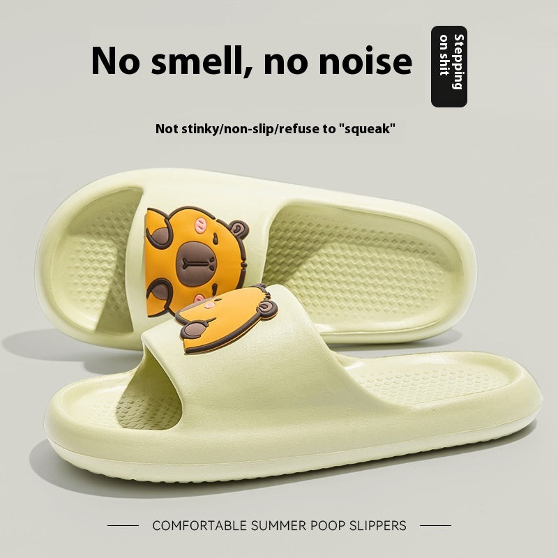 Cute Cartoon Dog Slippers Non-slip Floor Bathroom Slipper Summer Women's House Shoes - BuzzMart