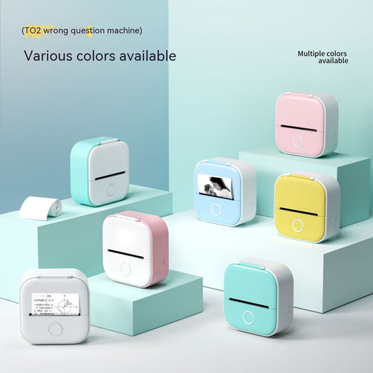 Portable Mini Thermal Label Printer Home Photo Printer Student Wrong Question Printer Bluetooth-compatible Mini Label Printer Price Tag - BuzzMart