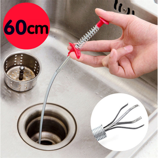 60CM Sewer Dredger Spring Pipe Dredging Tool Household Hair Cleaner Drain Clog Remover Cleaning Tools Household For Kitchen Sink Kitchen Gadgets - BuzzMart
