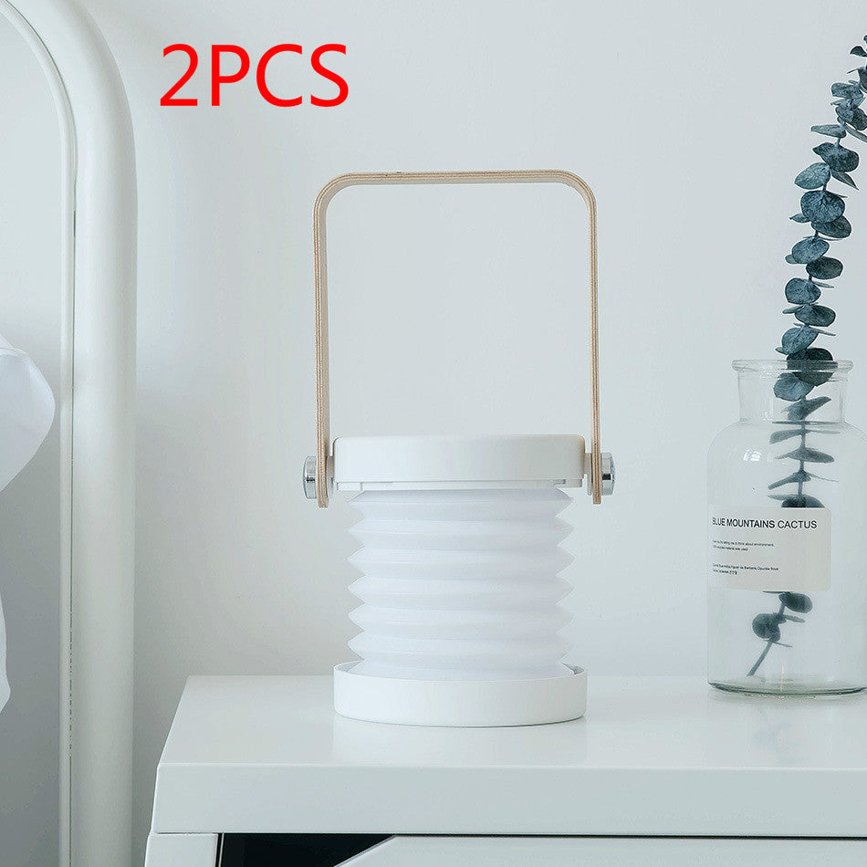 Foldable Touch Dimmable Reading LED Night Light Portable Lantern Lamp USB Rechargeable For Home Decor - BuzzMart
