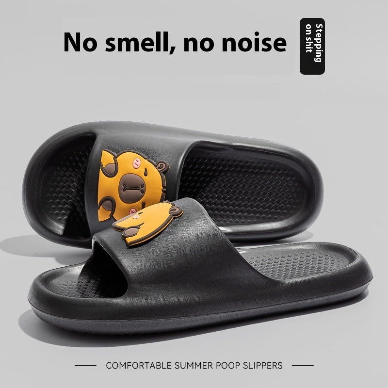 Cute Cartoon Dog Slippers Non-slip Floor Bathroom Slipper Summer Women's House Shoes - BuzzMart