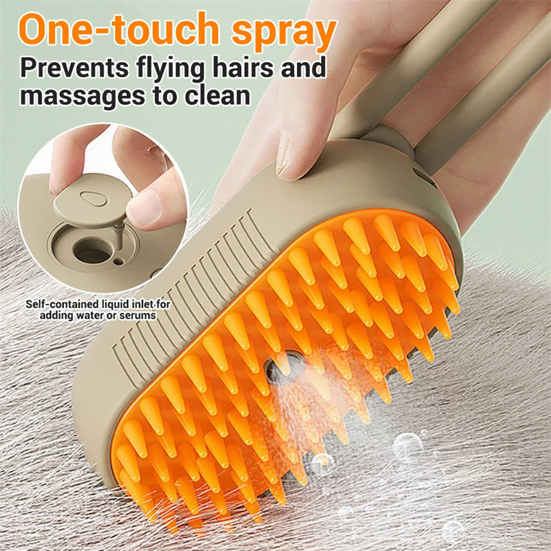 Cat Steam Brush Steamy Dog Brush 3 In 1 Electric Spray Cat Hair Brushes For Massage Pet Grooming Comb Hair Removal Combs Pet Products - BuzzMart