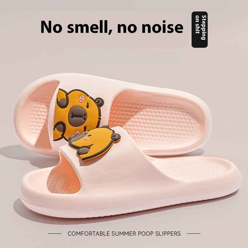 Cute Cartoon Dog Slippers Non-slip Floor Bathroom Slipper Summer Women's House Shoes - BuzzMart