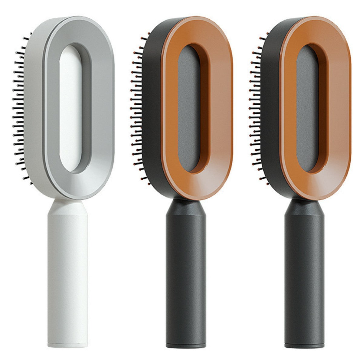 Self Cleaning Hair Brush For Women One-key Cleaning Hair Loss Airbag Massage Scalp Comb Anti-Static Hairbrush - BuzzMart