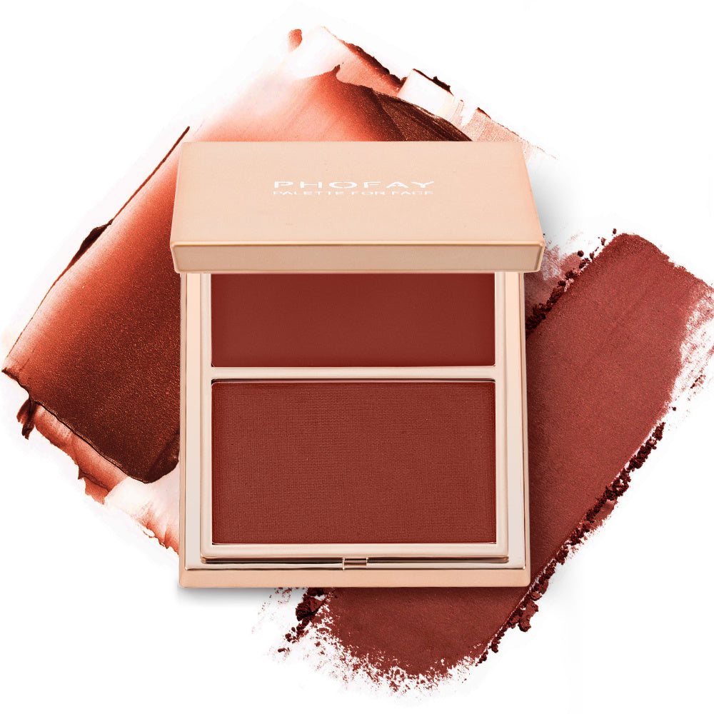 PHOFAY Double-Take Cream & Powder Blush Duo - BuzzMart