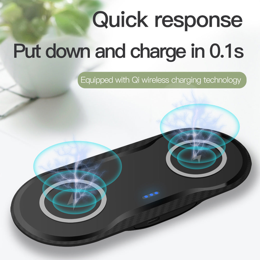 Wireless Charger Dual Mobile Phone Charger - BuzzMart