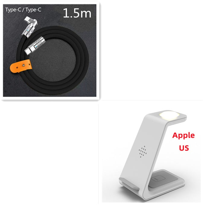 3 In 1 Fast Charging Station Wireless Charger Stand Wireless Quick Charge Dock For Phone Holder - BuzzMart