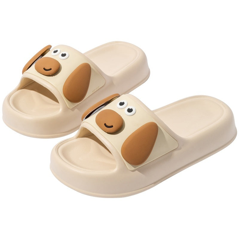 Cute Cartoon Dog Slippers Non-slip Floor Bathroom Slipper Summer Women's House Shoes - BuzzMart