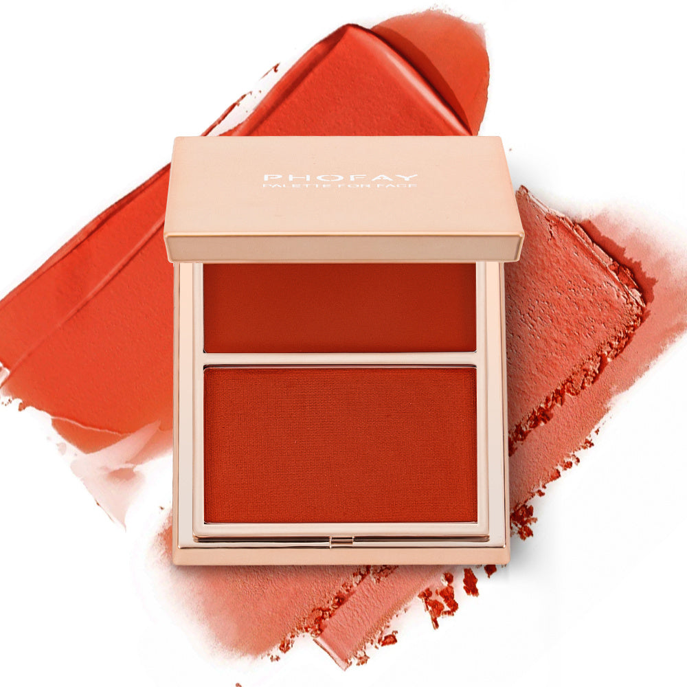 PHOFAY Double-Take Cream & Powder Blush Duo - BuzzMart