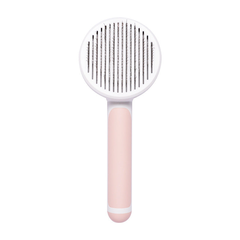 New Pet Cat Brush Hot Selling Hand-held Steel Wire Self-cleaning Comb Looper For Hair Removal - BuzzMart
