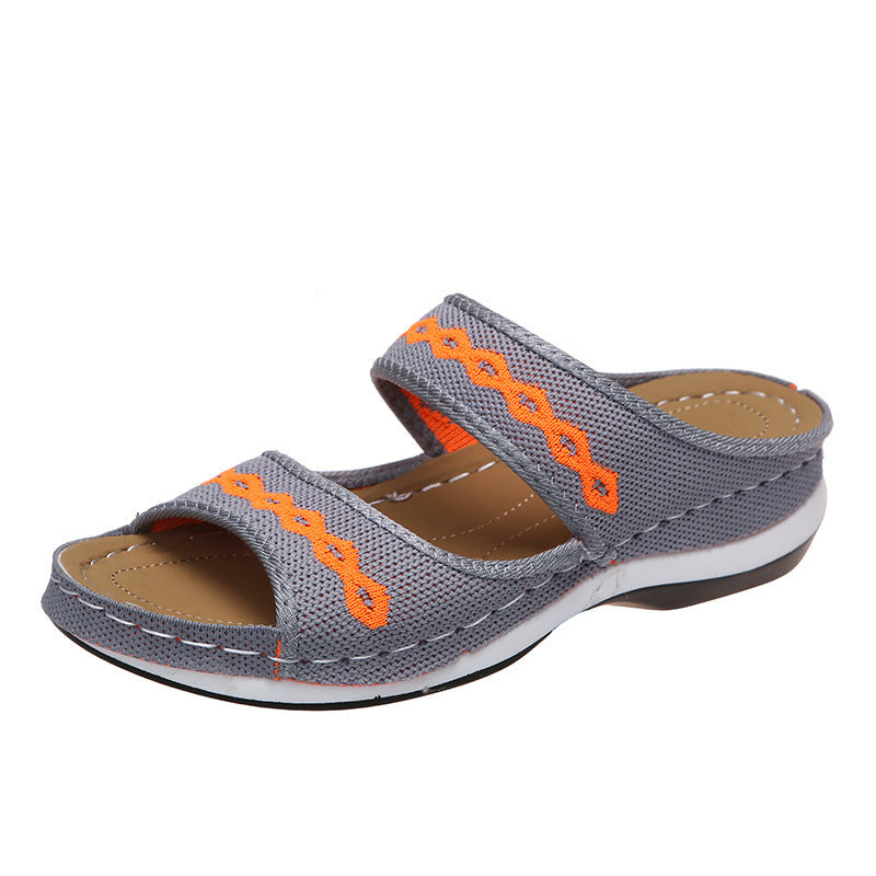 Women's Sandals Retro Wedge Slippers Outdoor Summer - BuzzMart