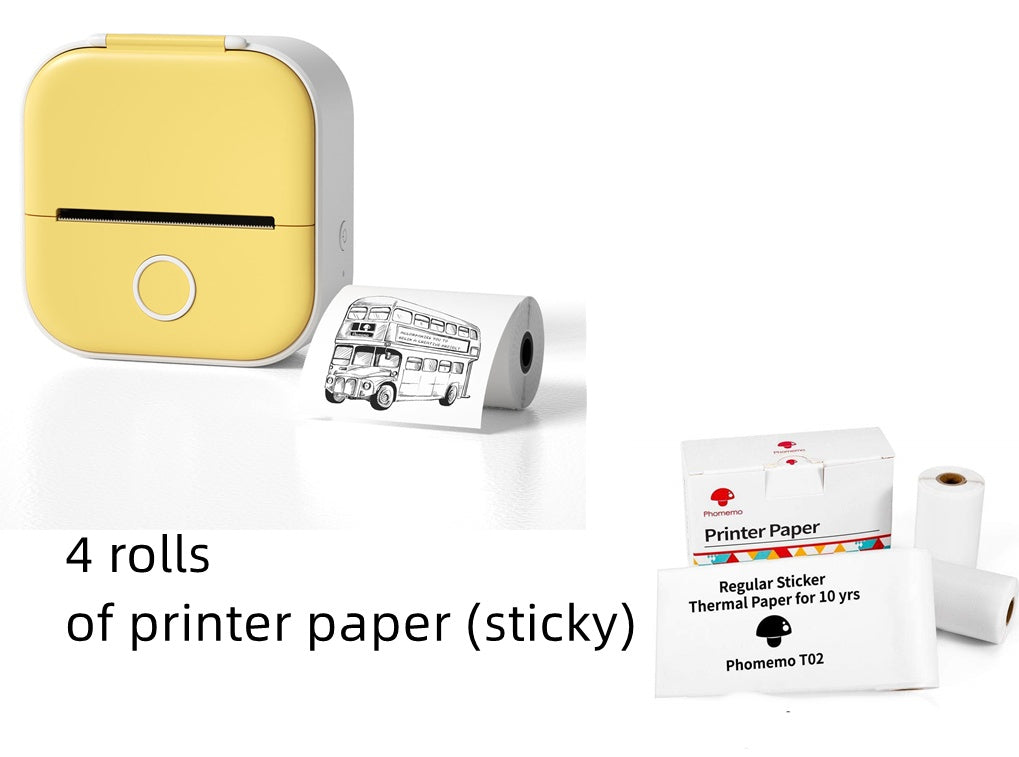 Portable Mini Thermal Label Printer Home Photo Printer Student Wrong Question Printer Bluetooth-compatible Mini Label Printer Price Tag - BuzzMart