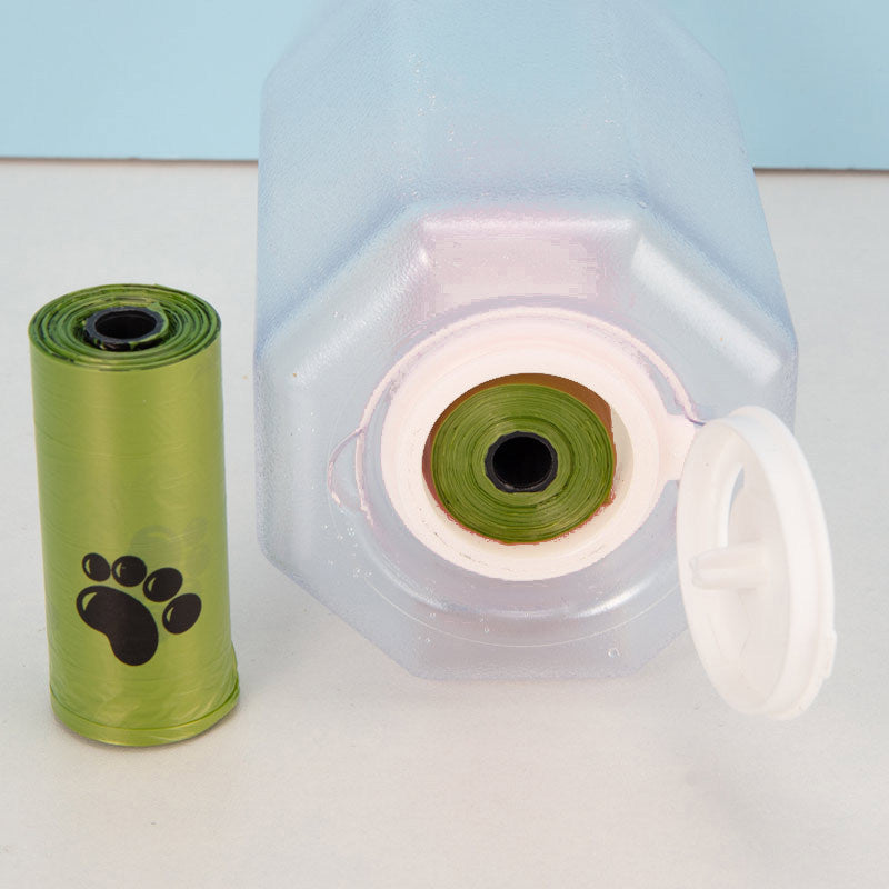 Portable Cat Dog Water Bottle Food Feeder Drinker Poop Dispenser 3 In 1 Leak-proof Multifunctional Dog Water Bottle Pet Products - BuzzMart