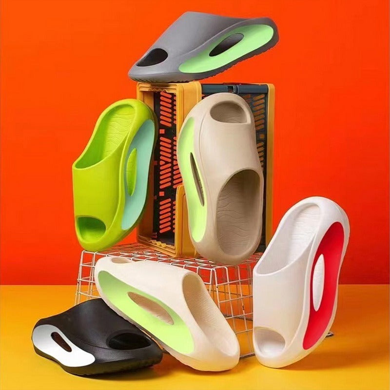 Ins Slippers Women Men Peep Toe Slipper Summer Hollow Unisex Sports Beach Shoes - BuzzMart