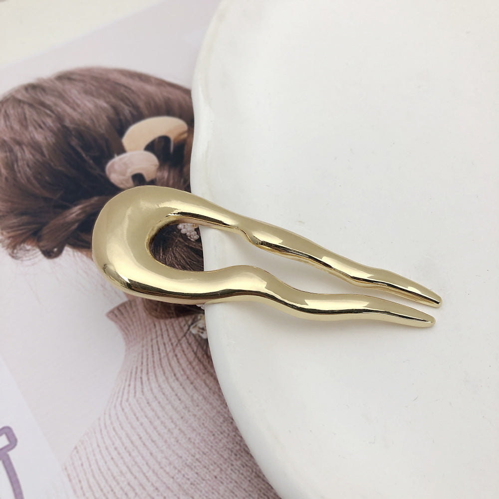Elegant Metal U-Shaped Hair Clips – Chic Styling Set - BuzzMart