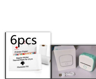 Portable Mini Thermal Label Printer Home Photo Printer Student Wrong Question Printer Bluetooth-compatible Mini Label Printer Price Tag - BuzzMart