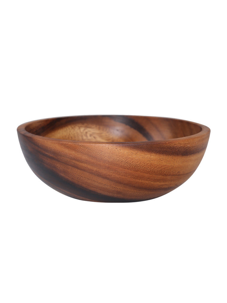 Kitchen Natural Wooden Bowl Household Fruit Bowl Salad Bowl For Home Restaurant Food Container Wooden Utensils Note The Size Hot - BuzzMart