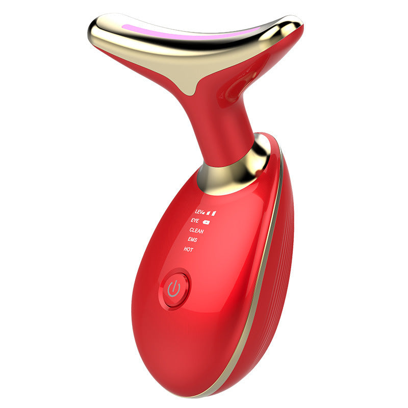 EMS Thermal Neck Lifting And Tighten Massager Electric Microcurrent Wrinkle Remover - BuzzMart