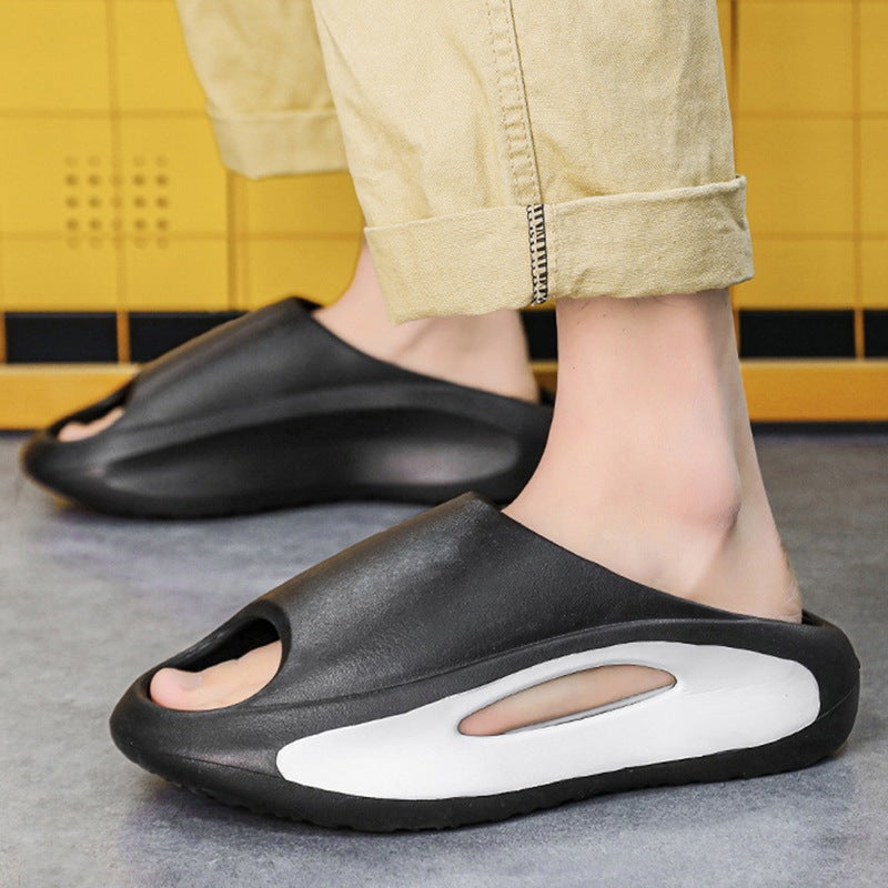 Ins Slippers Women Men Peep Toe Slipper Summer Hollow Unisex Sports Beach Shoes - BuzzMart