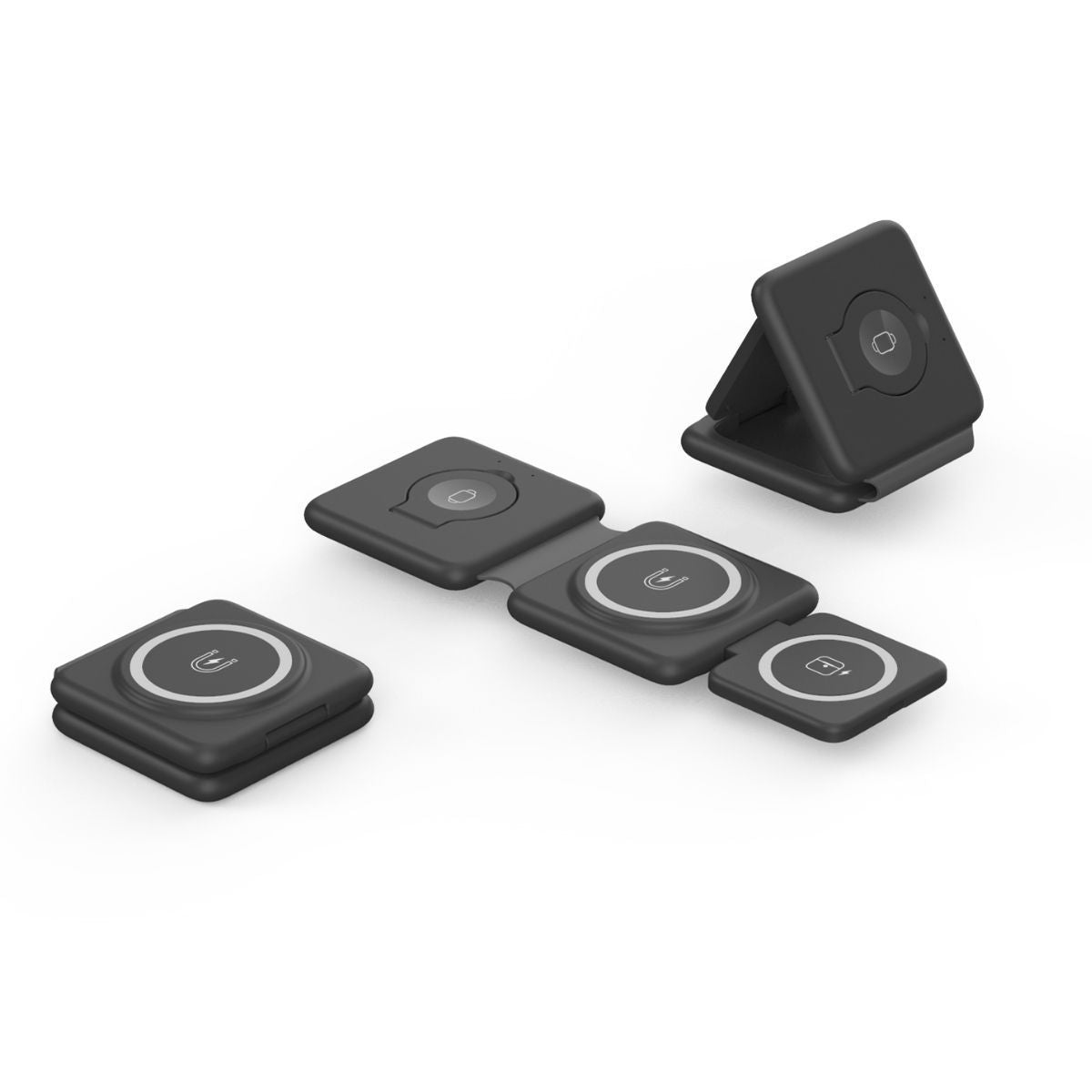 Folding Magnetic Suction Wireless Charger 3-in-1 - BuzzMart