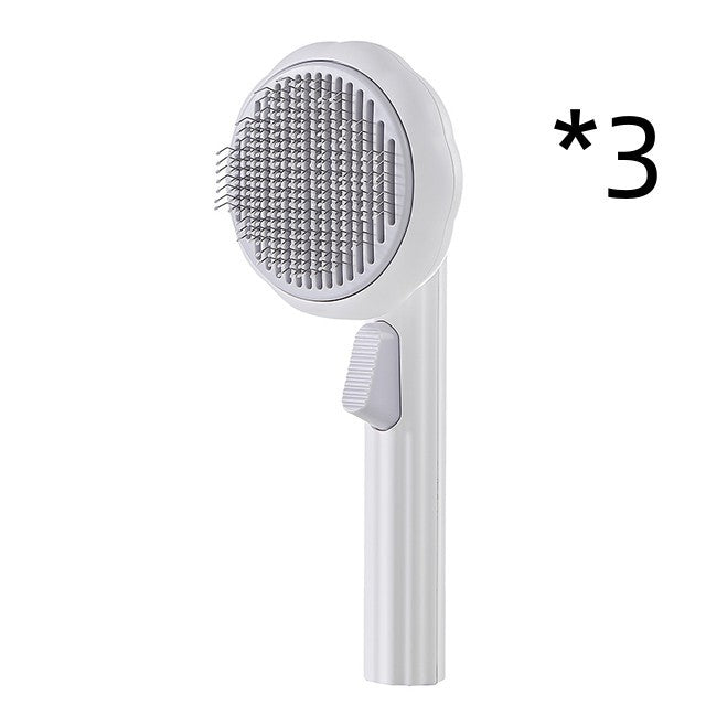 New Pet Cat Brush Hot Selling Hand-held Steel Wire Self-cleaning Comb Looper For Hair Removal - BuzzMart