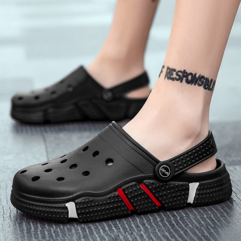 Men Sandals Summer Hole Shoes Beach Slippers - BuzzMart