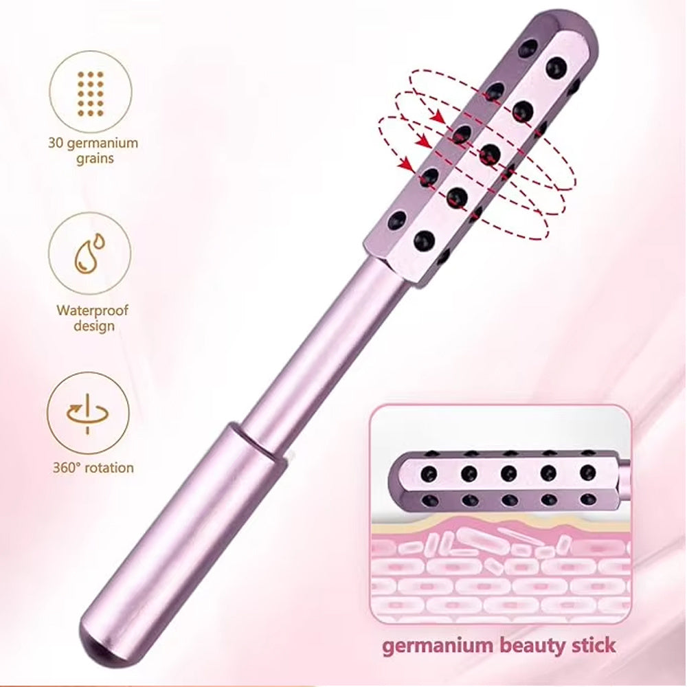 Portable germanium facial stick for skin firming and anti-aging care.