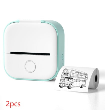 Portable Mini Thermal Label Printer Home Photo Printer Student Wrong Question Printer Bluetooth-compatible Mini Label Printer Price Tag - BuzzMart