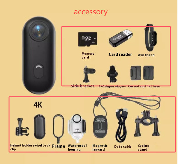 Outdoor Sports Camera In Helmet Motorcycle Bike Sport Mini Filming Bicycle Action 4K Professional Body Cam And Video Cameras - BuzzMart