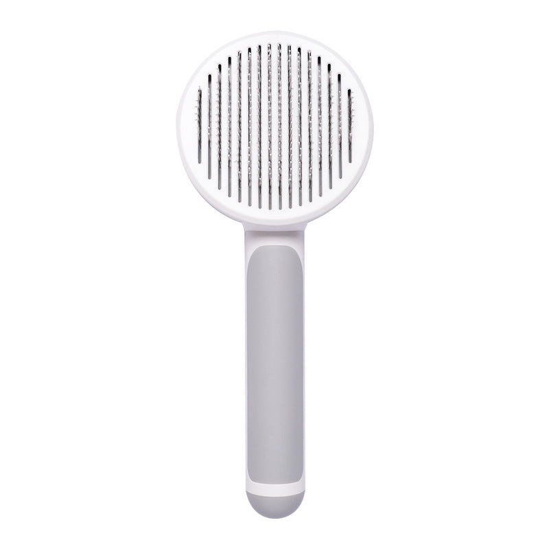 New Pet Cat Brush Hot Selling Hand-held Steel Wire Self-cleaning Comb Looper For Hair Removal - BuzzMart