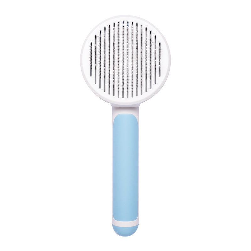 New Pet Cat Brush Hot Selling Hand-held Steel Wire Self-cleaning Comb Looper For Hair Removal - BuzzMart