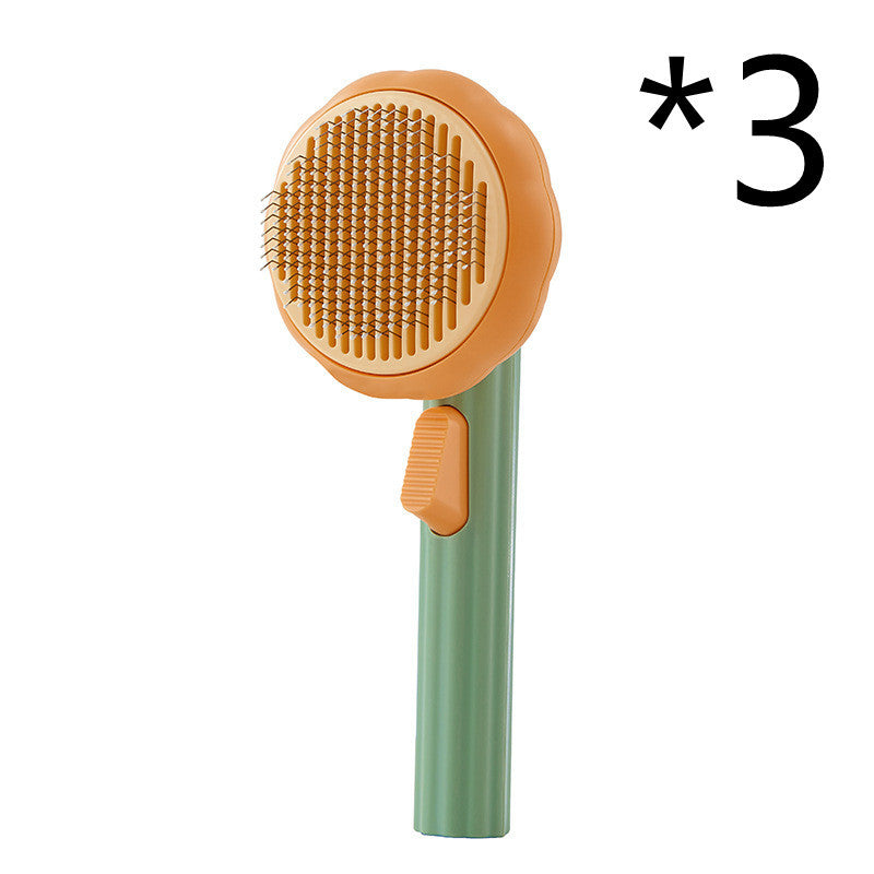 New Pet Cat Brush Hot Selling Hand-held Steel Wire Self-cleaning Comb Looper For Hair Removal - BuzzMart