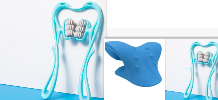 Multifunctional Manual Six-wheel Neck Massager Massage Relieve Roller Massage Tool - BuzzMart