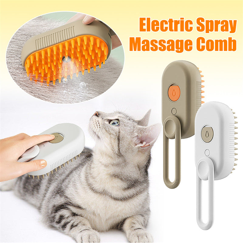 Cat Steam Brush Steamy Dog Brush 3 In 1 Electric Spray Cat Hair Brushes For Massage Pet Grooming Comb Hair Removal Combs Pet Products - BuzzMart