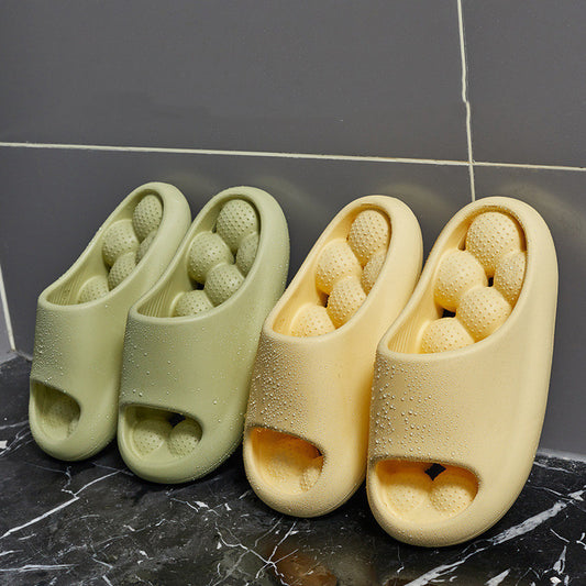 Ball Massage Sole Design Bathroom Slippers Women's House Shoes Indoor Non-Slip Floor Home Slippers Summer - BuzzMart