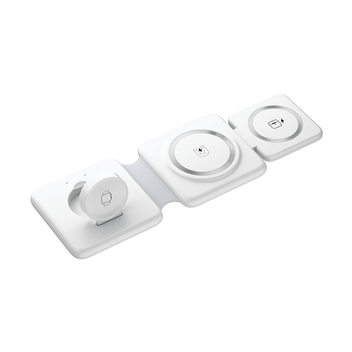 Folding Magnetic Suction Wireless Charger 3-in-1 - BuzzMart