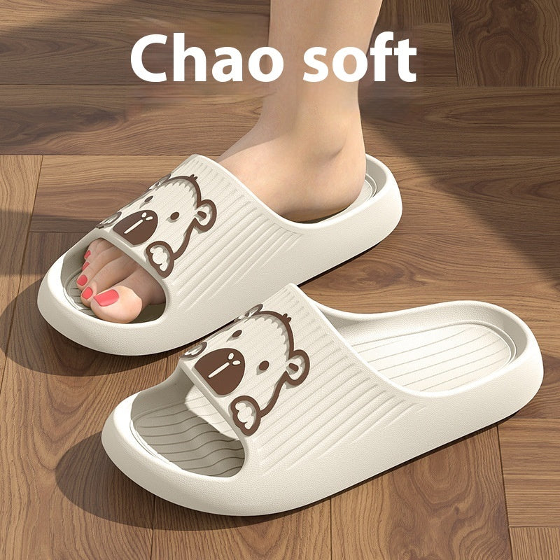 Cute Cartoon Dog Slippers Non-slip Floor Bathroom Slipper Summer Women's House Shoes - BuzzMart