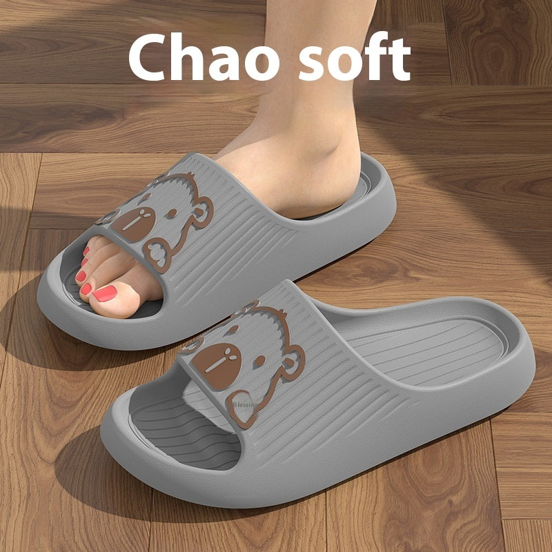 Cute Cartoon Dog Slippers Non-slip Floor Bathroom Slipper Summer Women's House Shoes - BuzzMart