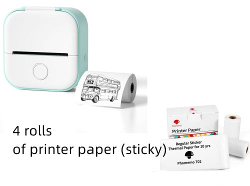 Portable Mini Thermal Label Printer Home Photo Printer Student Wrong Question Printer Bluetooth-compatible Mini Label Printer Price Tag - BuzzMart